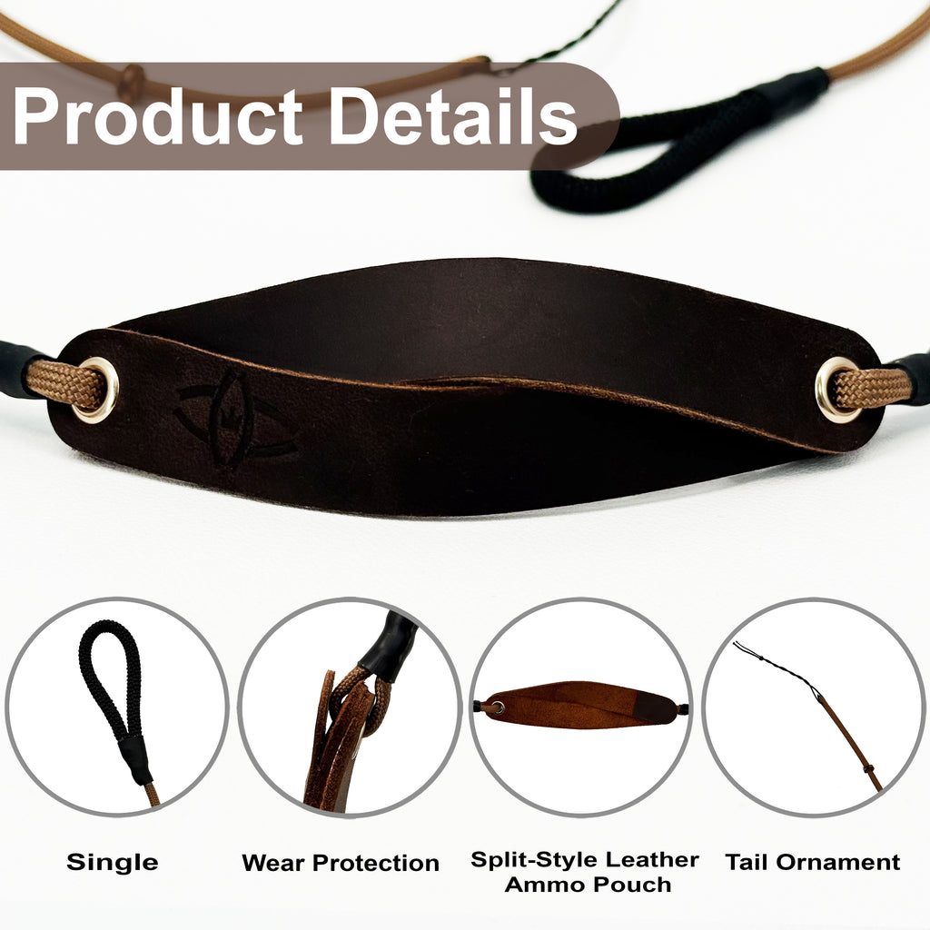 KING DAVID | SCOUT Series Shepherd Sling - Brown, Single-Loop, 27-Inch
