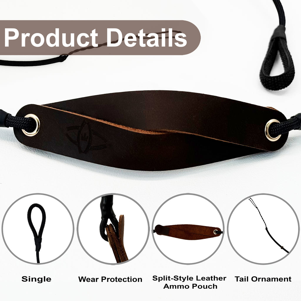 KING DAVID | SCOUT Series Shepherd Sling - Black, Single-Loop, 27-Inch