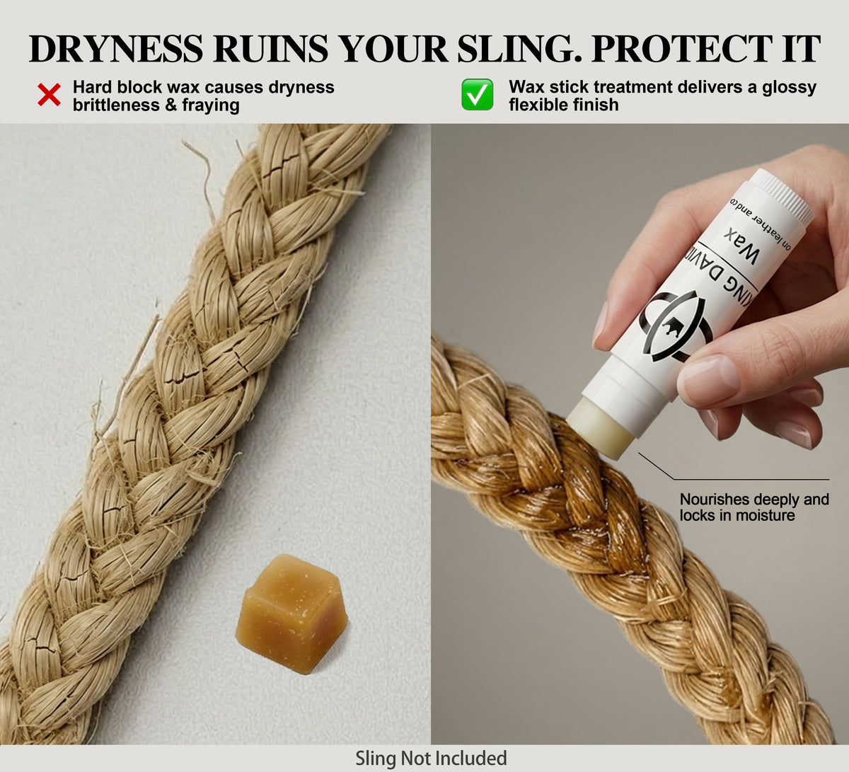 KING DAVID | The Ultimate Sling Wax - Multi-Material Care, Waterproof & Scratch Repair Stick