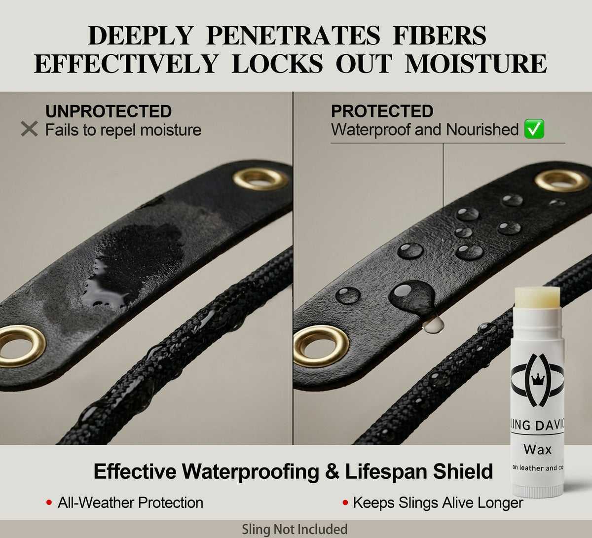 KING DAVID | The Ultimate Sling Wax - Multi-Material Care, Waterproof & Scratch Repair Stick
