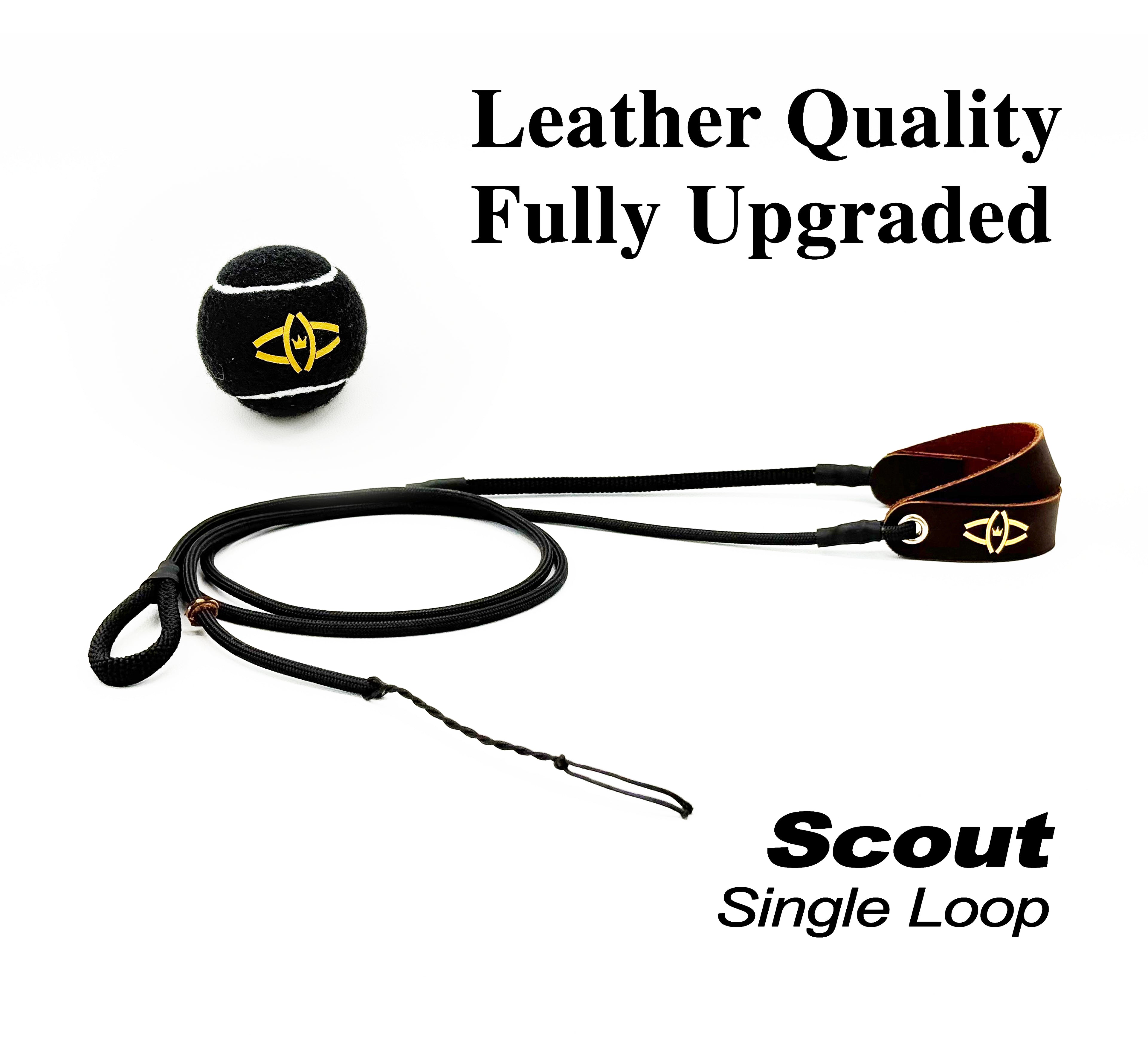 KING DAVID | SCOUT Series Shepherd Sling - Single Loop, Whip-Crack Black
