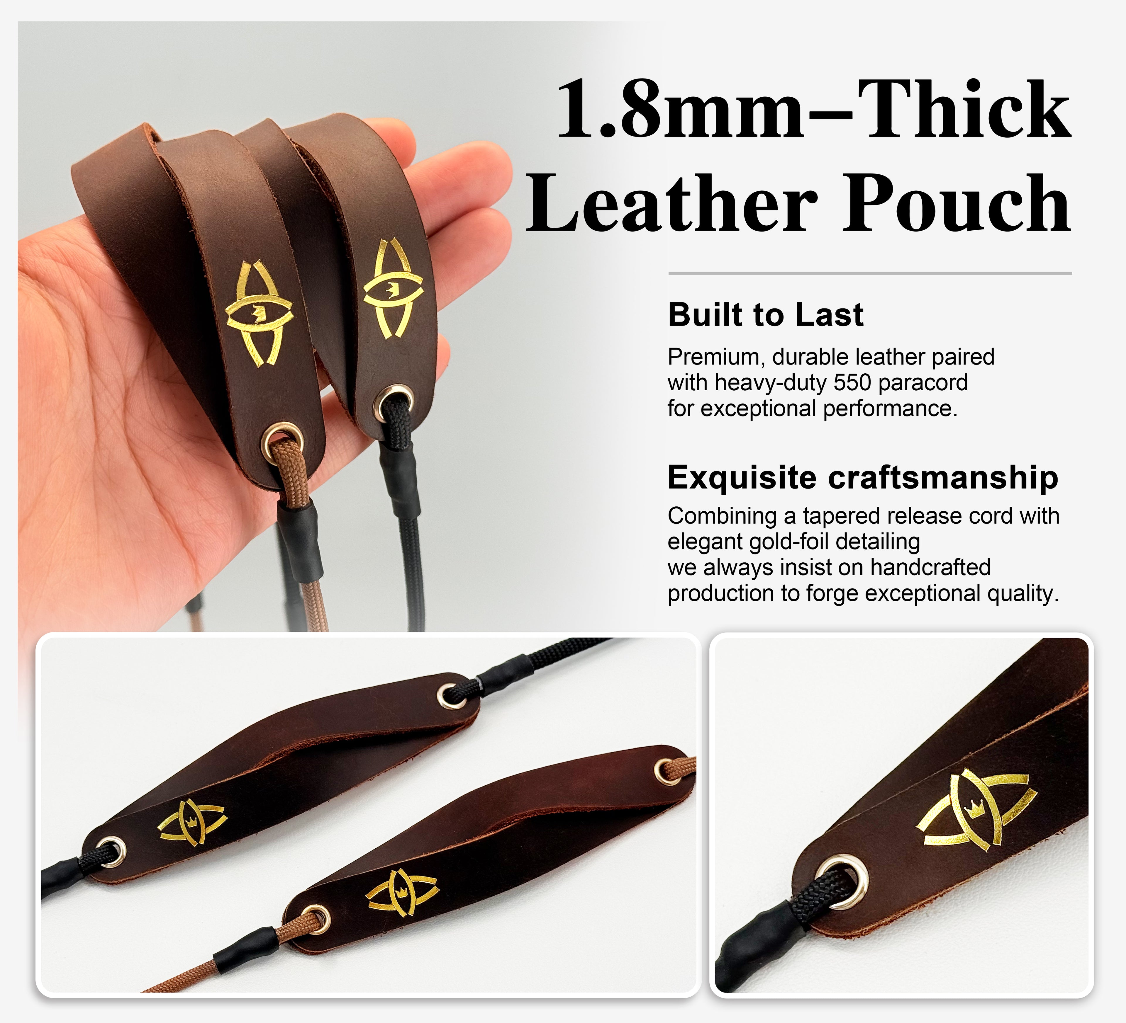 KING DAVID | SCOUT Series Shepherd Sling - Single Loop, Whip-Crack Black