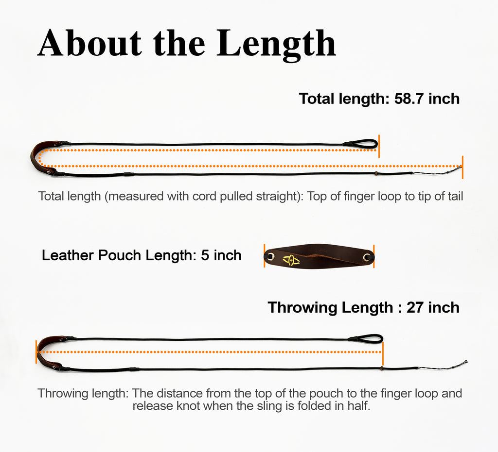 KING DAVID | SCOUT Series Shepherd Sling - Single Loop, Whip-Crack Black