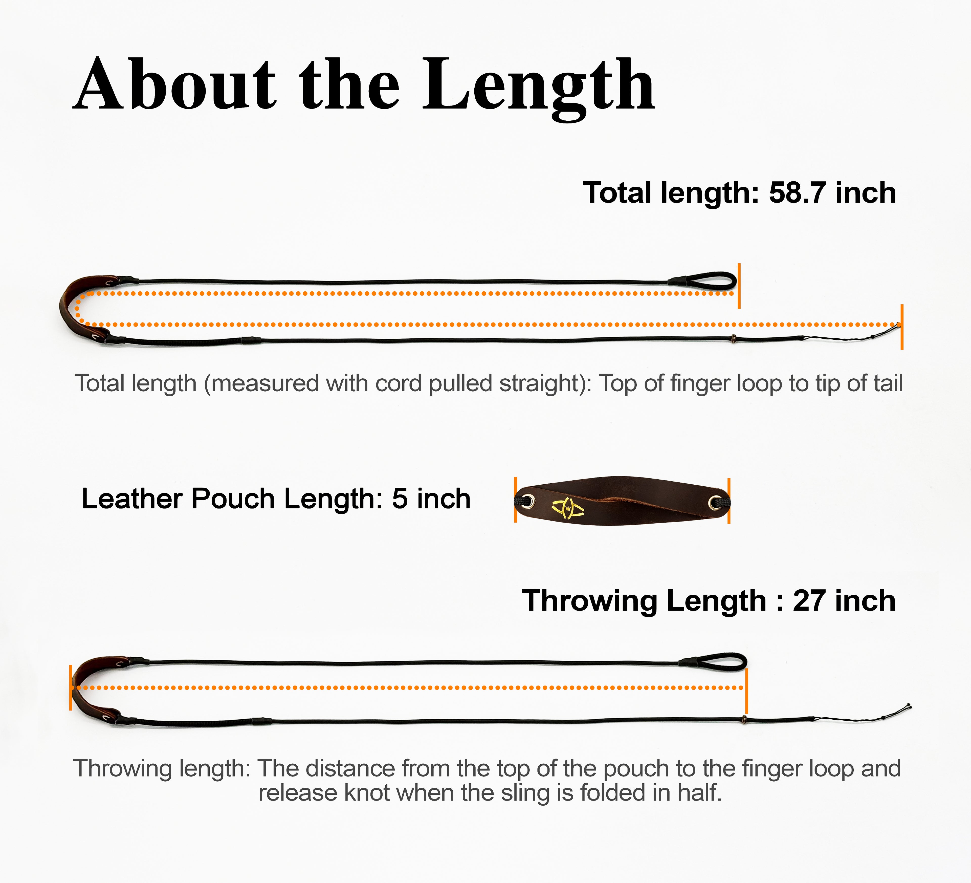 KING DAVID | SCOUT Series Shepherd Sling - Single Loop, Whip-Crack Black