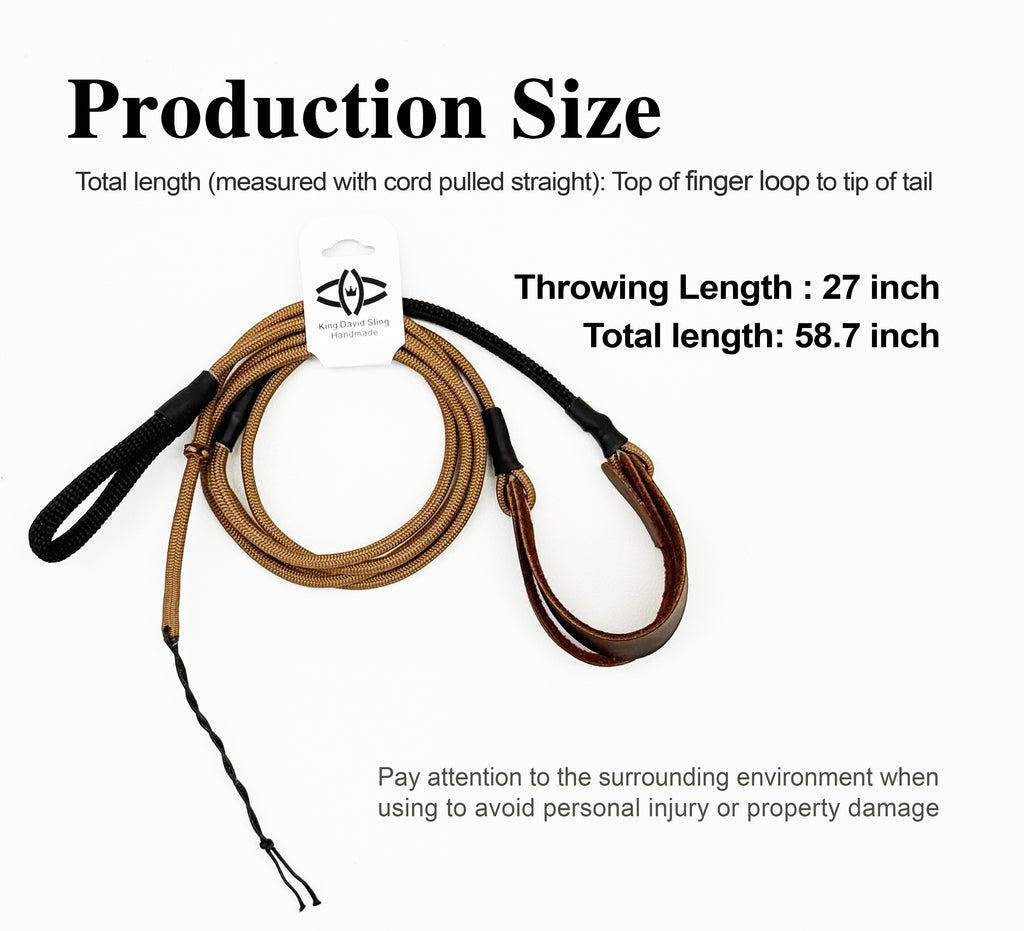KING DAVID | SCOUT Series Shepherd Sling - Single Loop, Whip-Crack Brown