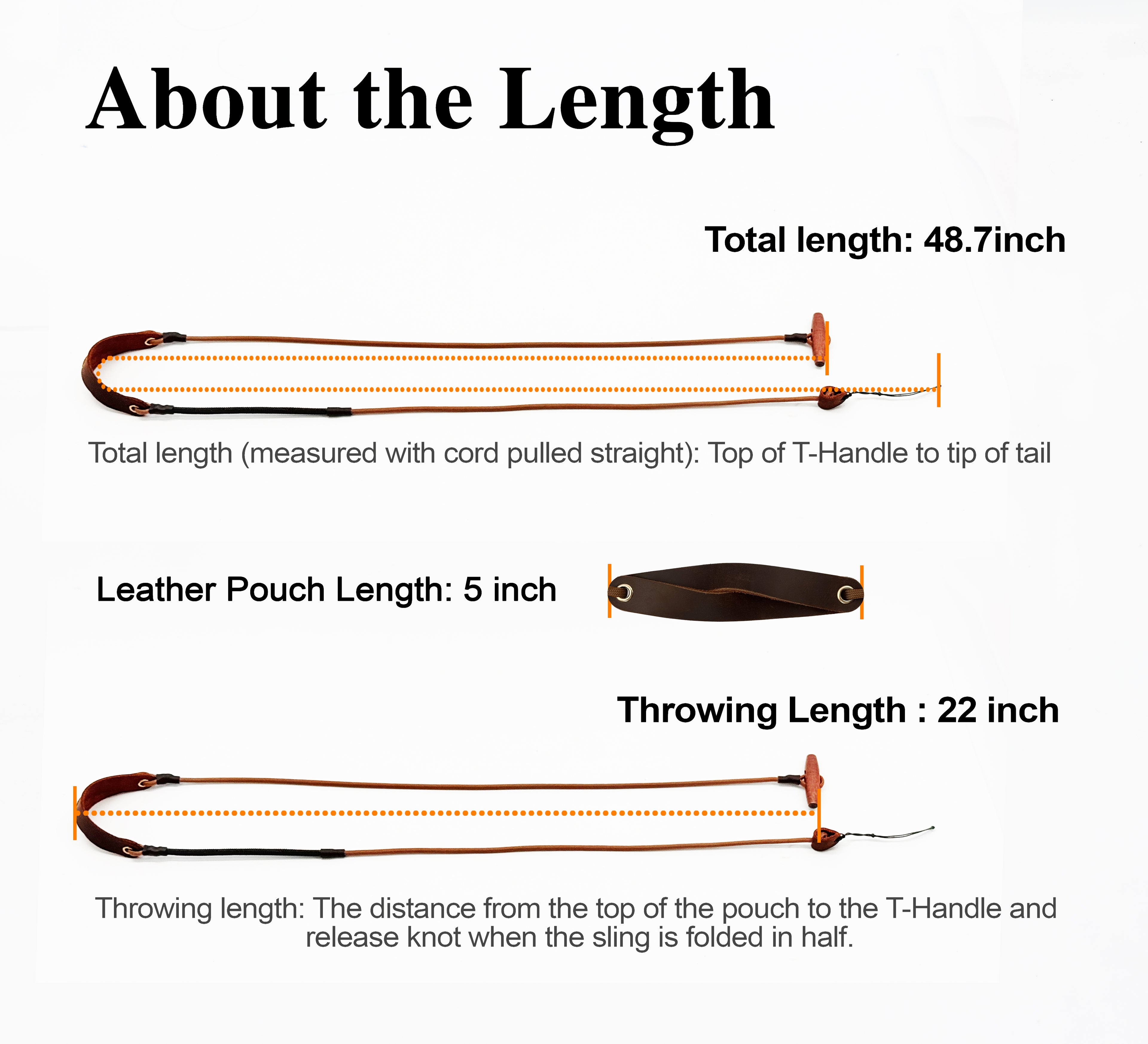 KING DAVID | SCOUT Series Shepherd Sling - T-Handle, Silent Brown