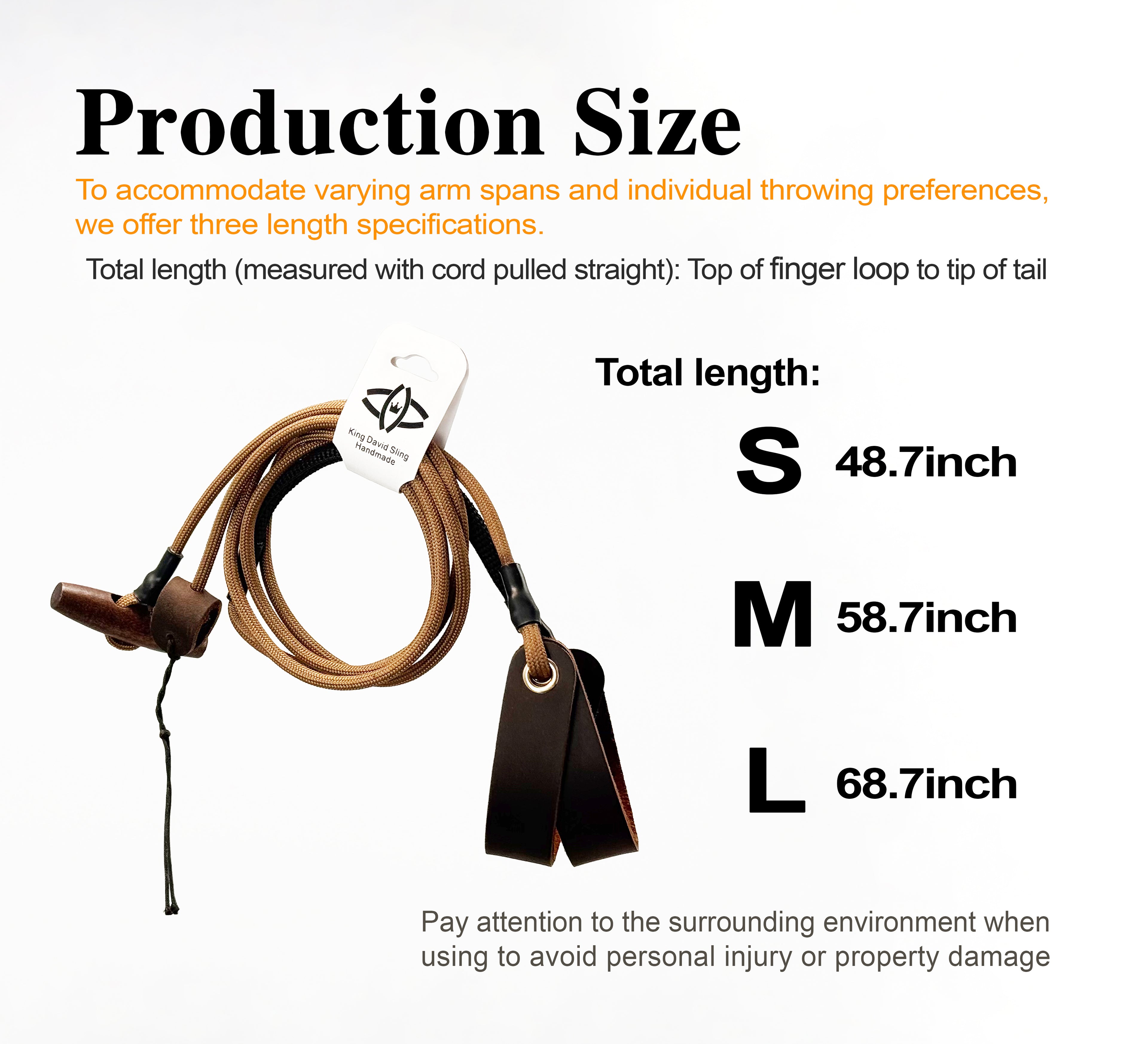 KING DAVID | SCOUT Series Shepherd Sling - T-Handle, Silent Brown