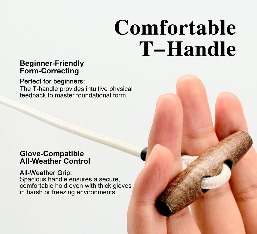 KING DAVID | Centurion Series Shepherd Sling - T-Handle, Whip-Crack White