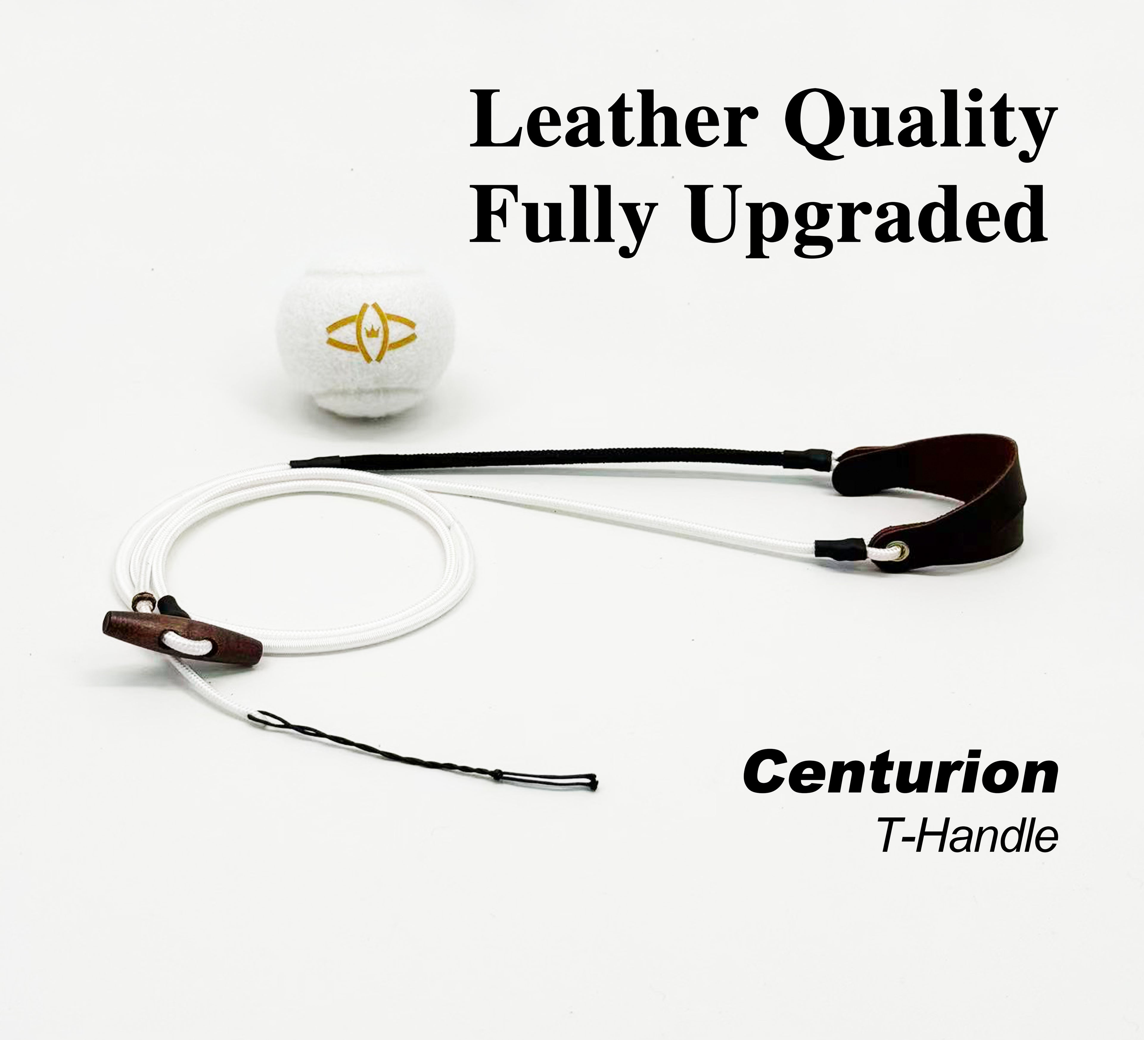 KING DAVID | Centurion Series Shepherd Sling - T-Handle, Whip-Crack White