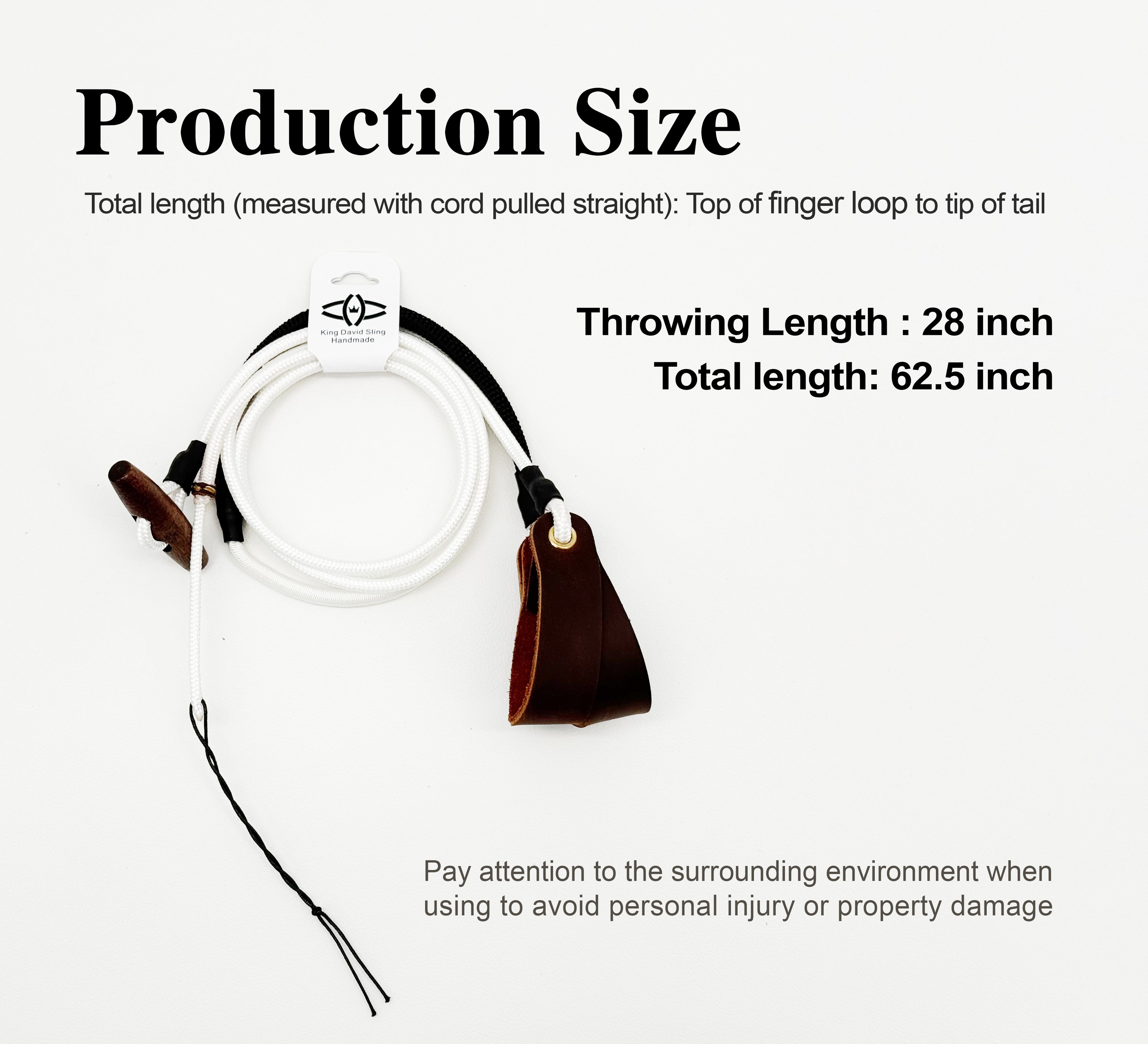 KING DAVID | Centurion Series Shepherd Sling - T-Handle, Whip-Crack White