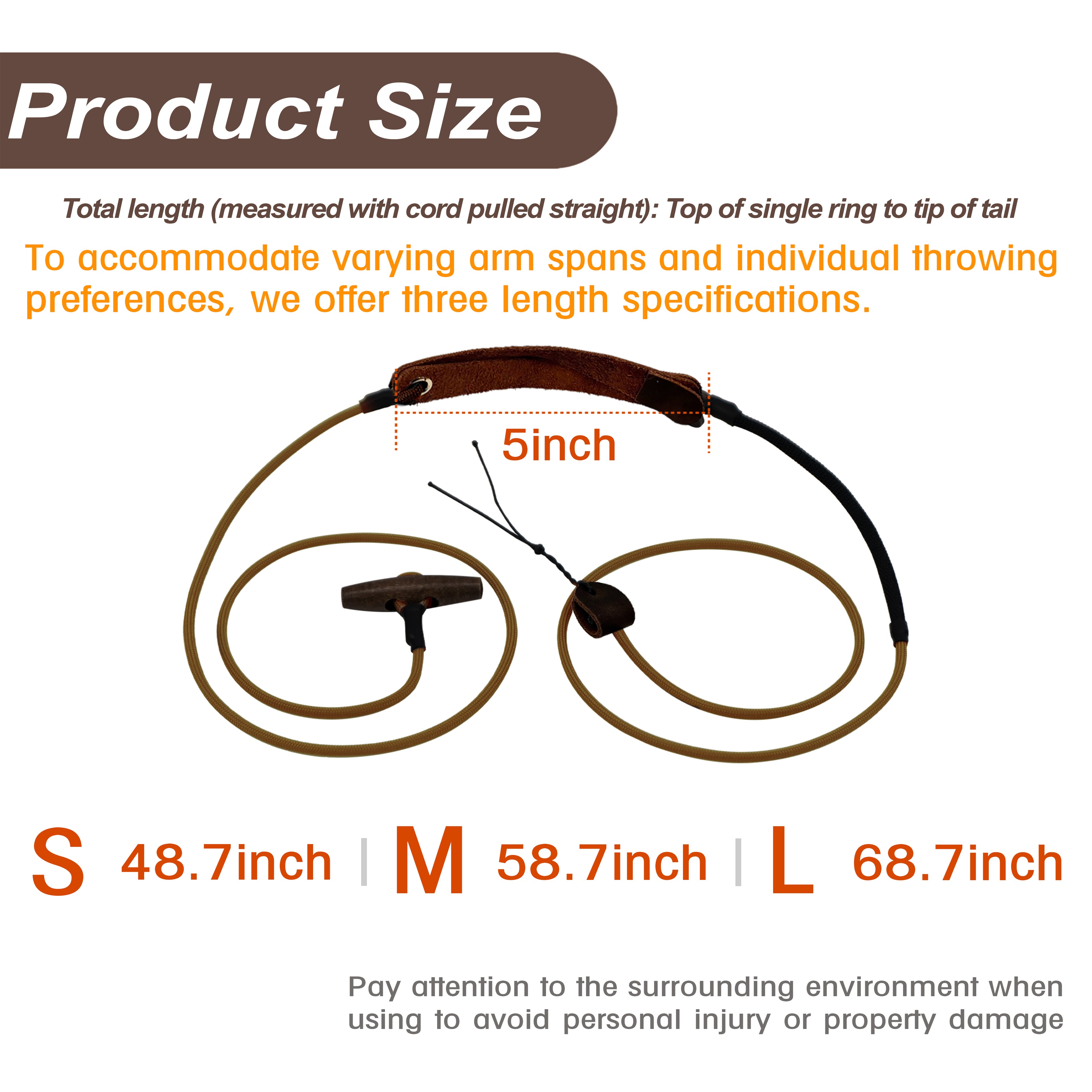 KING DAVID | SCOUT Series Shepherd Sling - Brown, Multi-Length